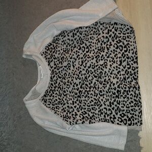 French Laundry flocked Leopard Print Sweater plus size